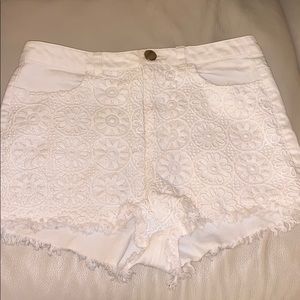 Floral lace shorts :)